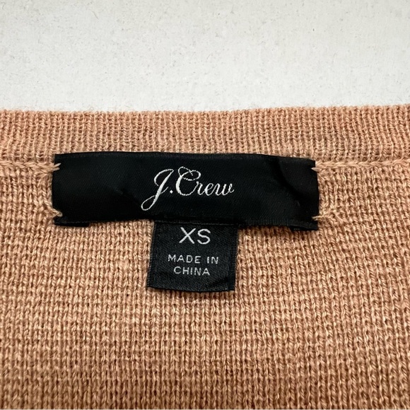 J Crew Juliette collarless sweater-blazer Open Front Cardigan Camel wool coat - Picture 3 of 5